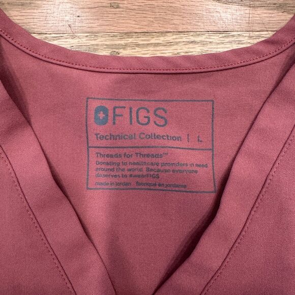 FIGS Technical Scrub Set Womens Mauve Catarina Top (Large) & Kade Pants (Medium) - Picture 6 of 8